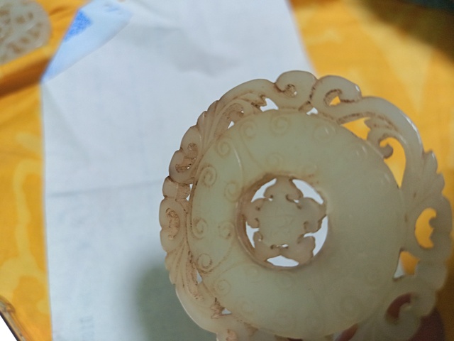 古玩玉器清代玉轉心佩真品鑒賞圖