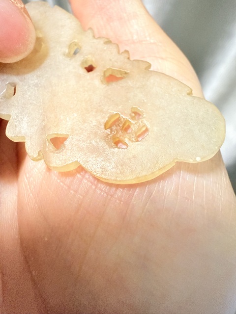 古玩玉器清代玉蝴蝶帽花真品鑒賞圖