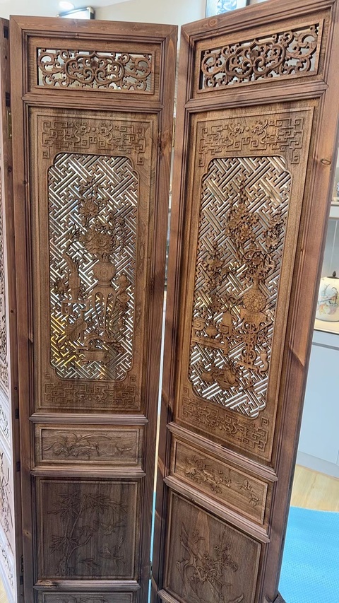 古玩雜項屏風隔斷真品鑒賞圖