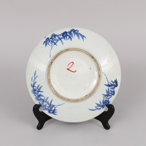 古玩陶瓷清晚期 青花冰梅紋大盤真品鑒賞圖