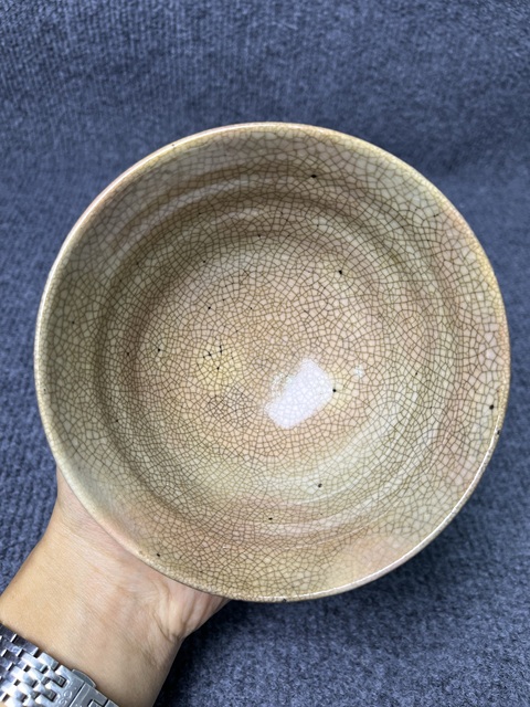 古玩陶瓷哥釉斗笠碗拍賣，當(dāng)前價(jià)格1388元