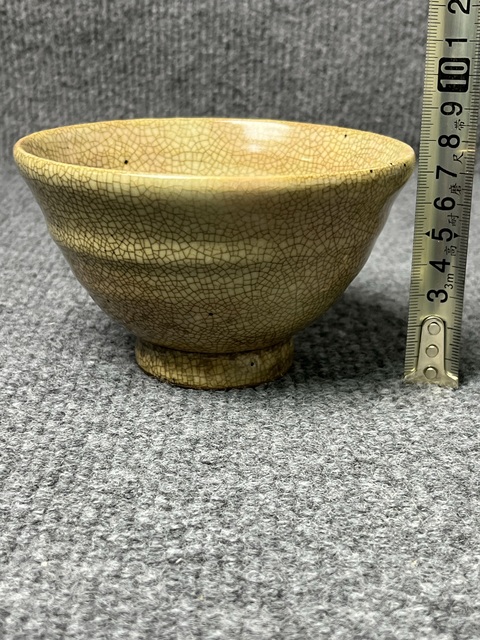 古玩陶瓷哥釉斗笠碗拍賣，當(dāng)前價(jià)格1388元