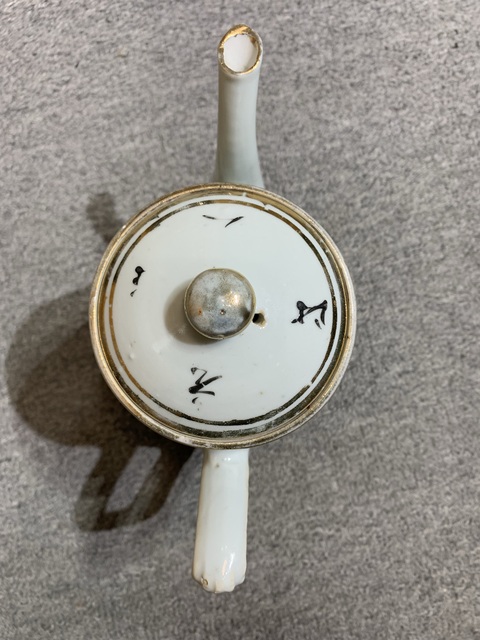 古玩陶瓷粉彩天女散花圖茶壺真品鑒賞圖