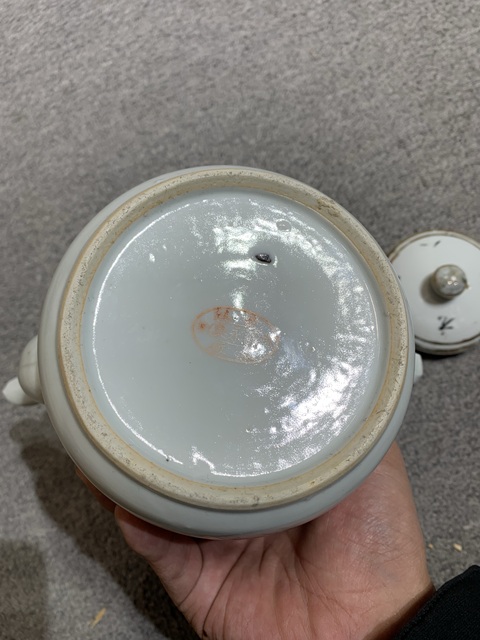 古玩陶瓷粉彩天女散花圖茶壺真品鑒賞圖