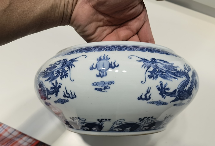 古玩陶瓷創匯 青花龍紋水洗真品鑒賞圖