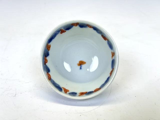 古玩陶瓷清康熙·青花礬紅描金杯碟真品鑒賞圖