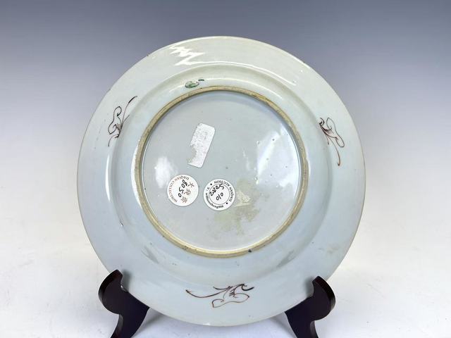 古玩陶瓷清雍正·粉彩清供博古紋折沿盤拍賣，當(dāng)前價格4800元