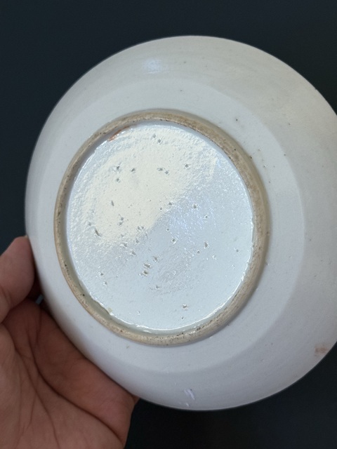 古玩陶瓷人物花鳥廣彩盤真品鑒賞圖