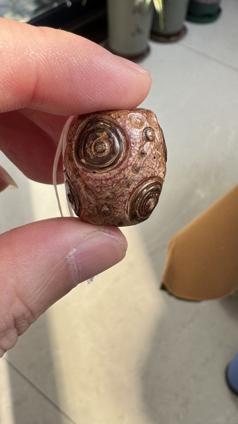 古玩玉器仿古蜻蜓眼形制珠真品鑒賞圖