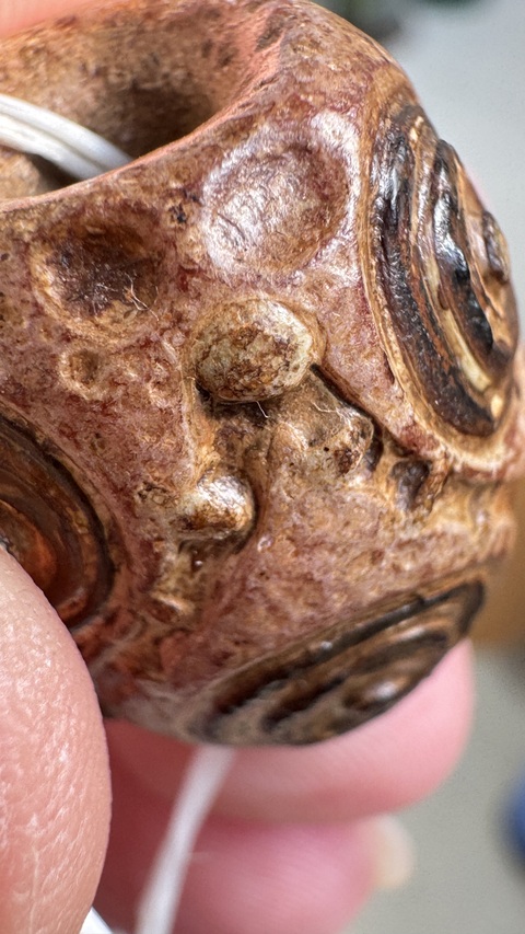 古玩玉器仿古蜻蜓眼形制珠真品鑒賞圖