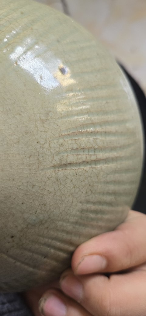 古玩陶瓷珠光青瓷劃花碗真品鑒賞圖