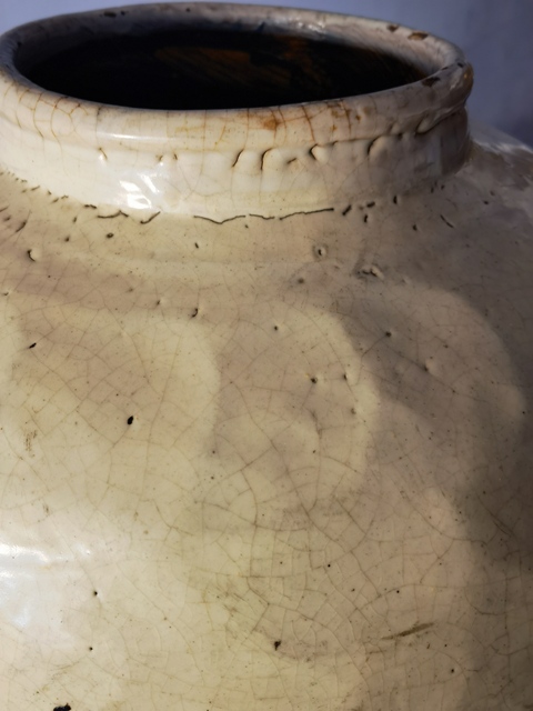 古玩陶瓷磁州窯白釉大罐真品鑒賞圖