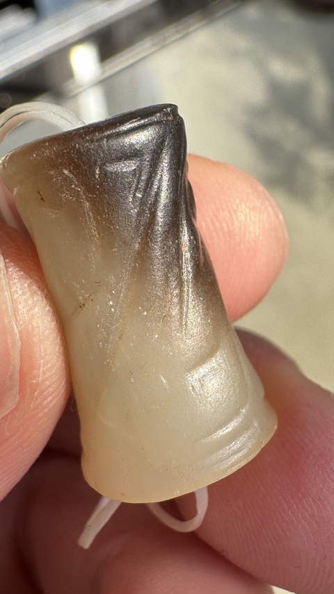 古玩玉器仿古玉勒子真品鑒賞圖