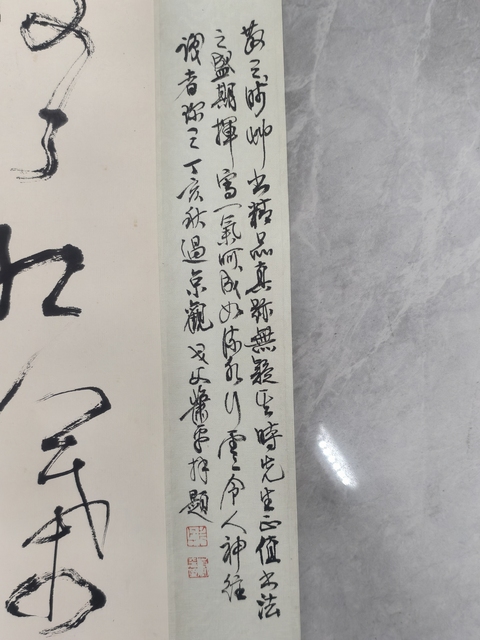 古玩字畫林散之草書立軸真品鑒賞圖