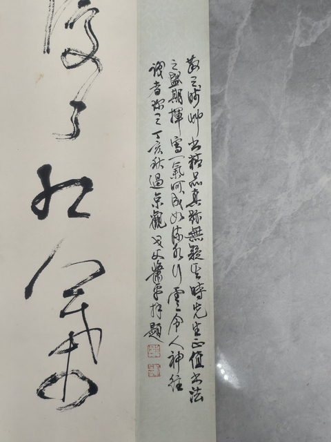 古玩字畫林散之草書立軸真品鑒賞圖