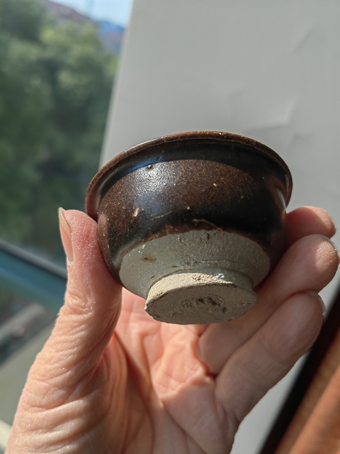 古玩陶瓷吉州窯褐釉茶杯真品鑒賞圖