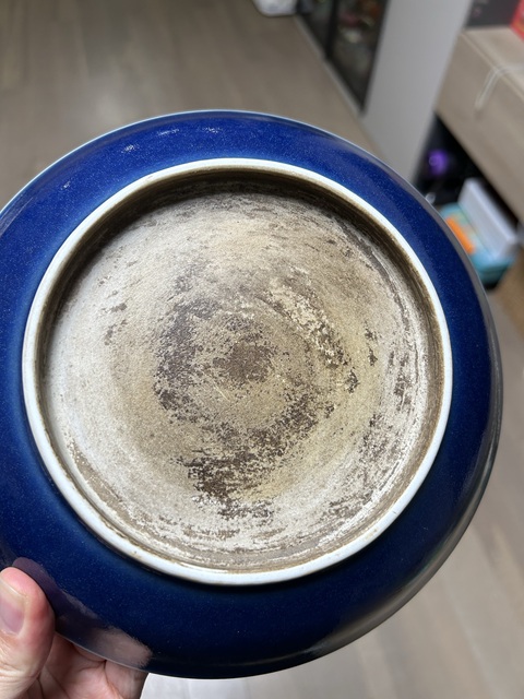 古玩陶瓷清早期 霽藍釉大盤拍賣，當前價格5000元