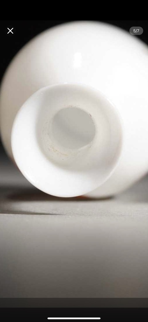 古玩陶瓷粉彩花鳥紋瓶真品鑒賞圖