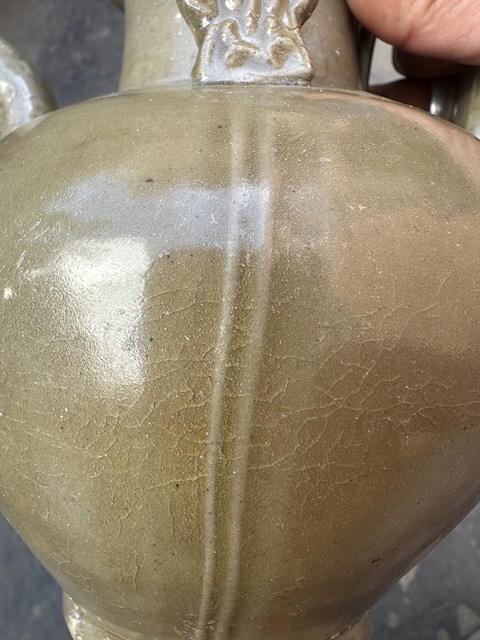 古玩陶瓷越窯青釉執壺真品鑒賞圖