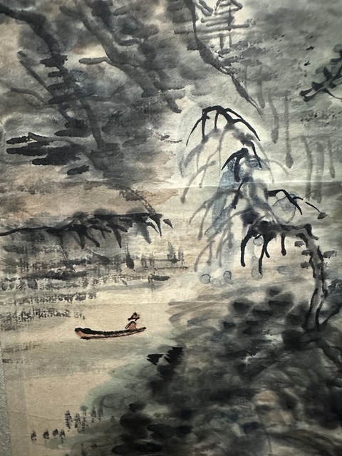 古玩字畫臨黃賓虹山水立軸真品鑒賞圖