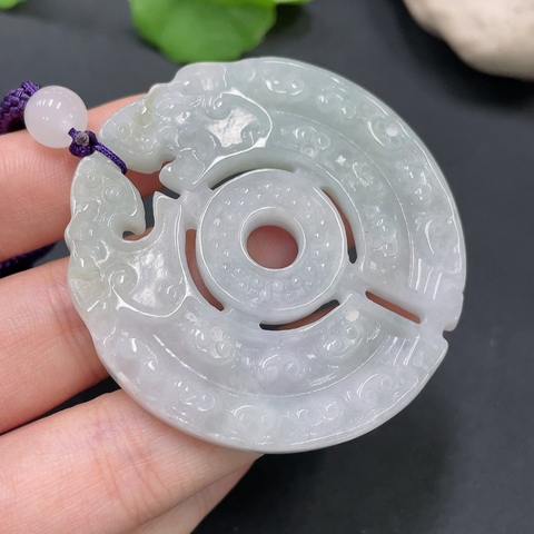 古玩玉器天然翡翠古雕玉佩(特價(jià)帶鑒定證書）拍賣，當(dāng)前價(jià)格399元