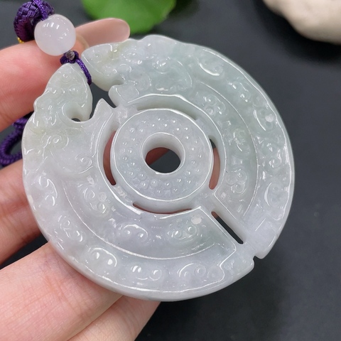 古玩玉器天然翡翠古雕玉佩(特價(jià)帶鑒定證書）拍賣，當(dāng)前價(jià)格399元