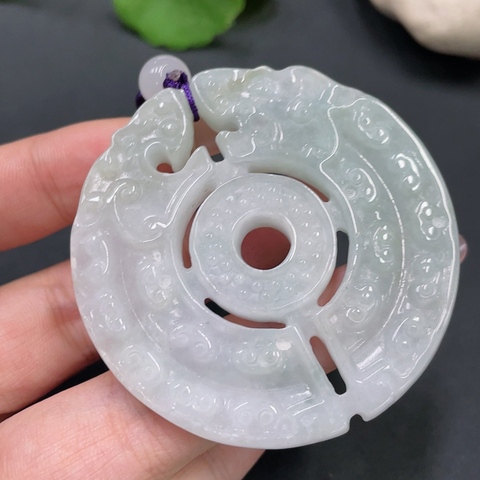 古玩玉器天然翡翠古雕玉佩(特價(jià)帶鑒定證書）拍賣，當(dāng)前價(jià)格399元