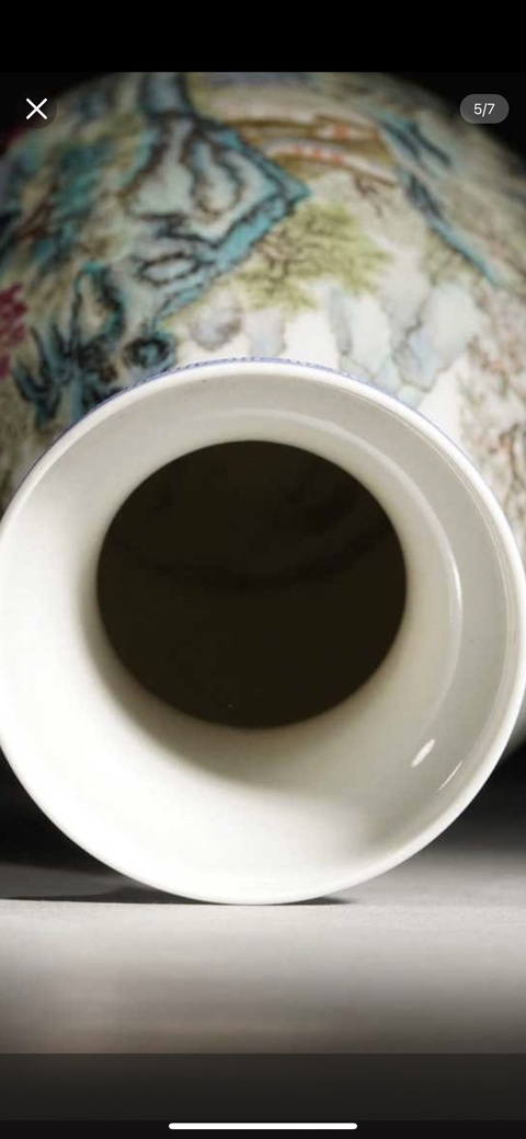 古玩陶瓷567粉彩人物紋大瓶真品鑒賞圖