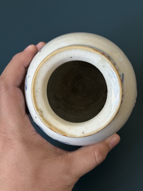 古玩陶瓷清·雍乾山水紋青花太白罐全品拍賣，當前價格1500元