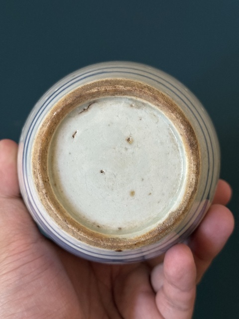 古玩陶瓷清·雍乾山水紋青花太白罐全品拍賣，當前價格1500元