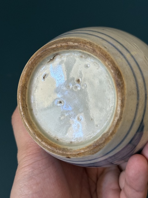 古玩陶瓷清·雍乾山水紋青花太白罐全品拍賣，當前價格1500元