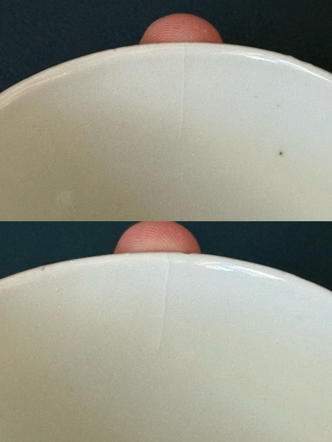 古玩陶瓷清·同治細路粉彩瓜蝶連綿壓手杯拍賣，當前價格1100元