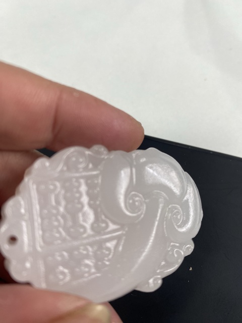 古玩玉器阿富汗玉雕“如意算盤”掛件真品鑒賞圖