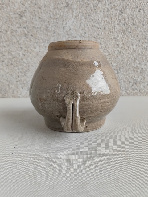 古玩陶瓷明代時期福建窯口青釉雙系罐拍賣，當前價格580元