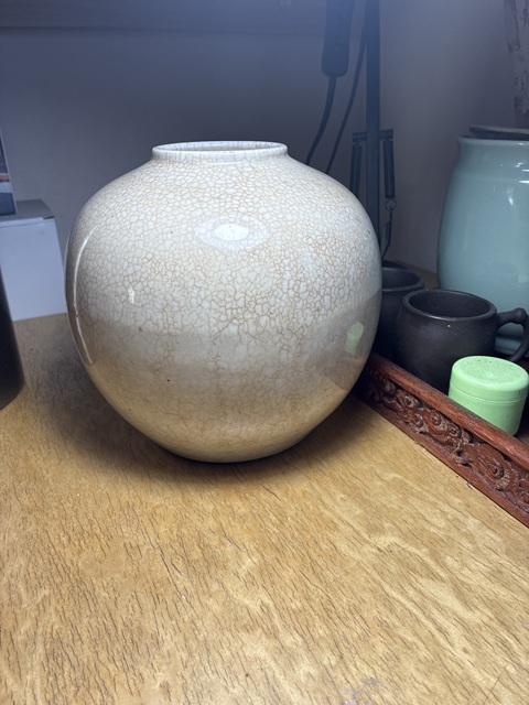 古玩陶瓷哥釉罐真品鑒賞圖