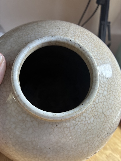 古玩陶瓷哥釉罐真品鑒賞圖