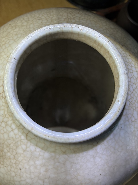 古玩陶瓷哥釉罐真品鑒賞圖