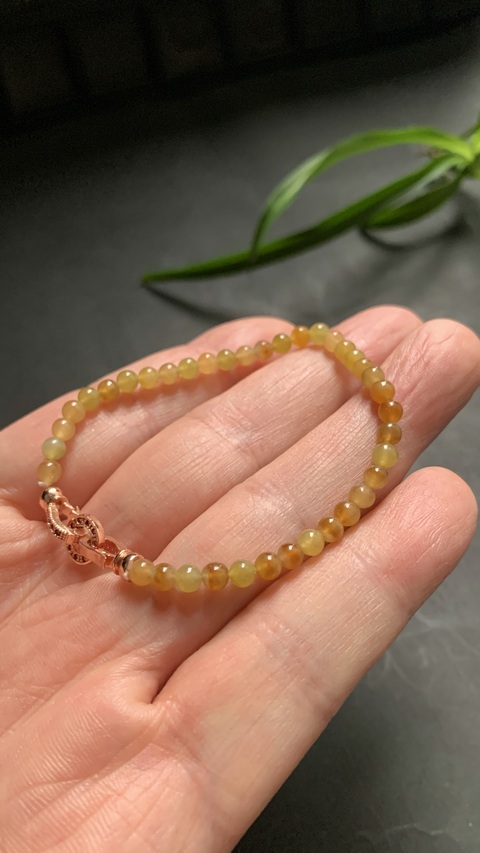 古玩玉器天然翡翠手串真品鑒賞圖