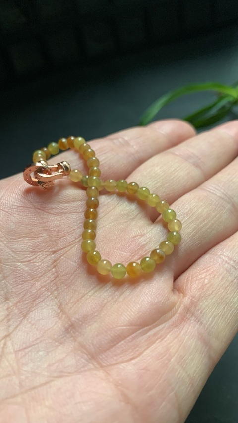 古玩玉器天然翡翠手串真品鑒賞圖