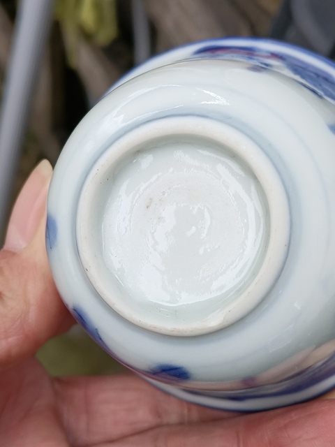 古玩陶瓷青花花卉紋杯真品鑒賞圖