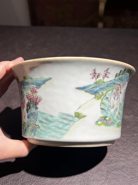 古玩陶瓷人物紋粉彩馬蹄碗真品鑒賞圖