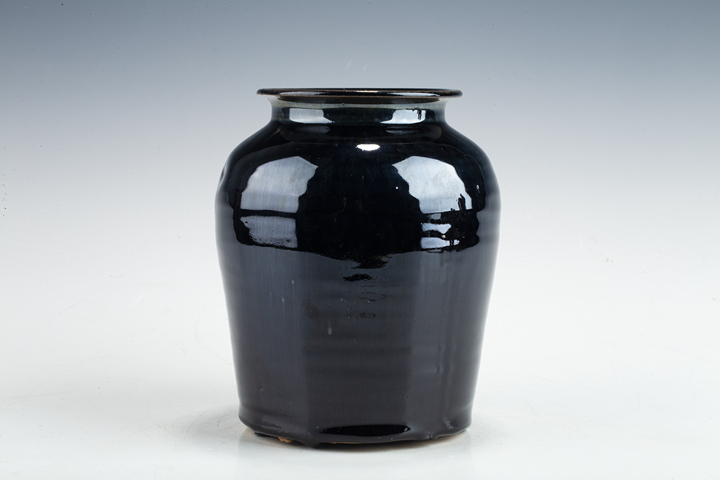 古玩陶瓷清·黑釉罐真品鑒賞圖