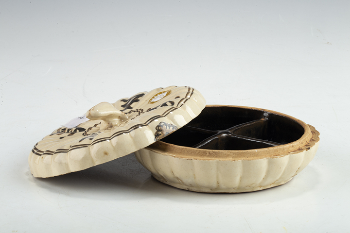 古玩陶瓷清·白釉褐彩南瓜真品鑒賞圖