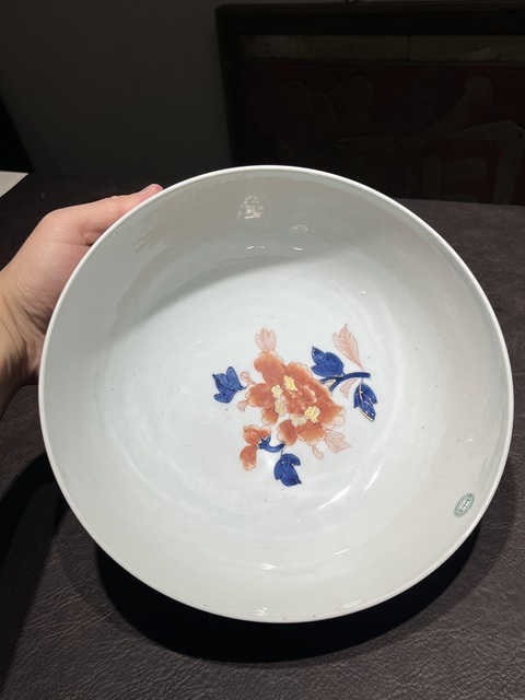 古玩陶瓷清·康熙青花礬紅金彩大碗全品拍賣，當(dāng)前價(jià)格4000元