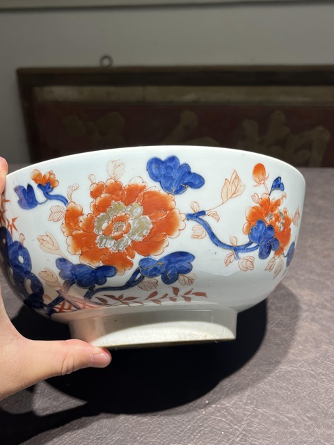 古玩陶瓷清·康熙青花礬紅金彩大碗全品拍賣，當(dāng)前價(jià)格4000元