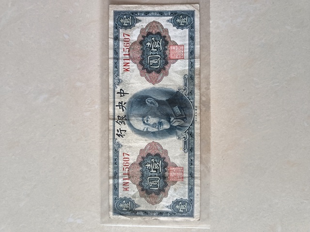 古玩錢幣中央銀行壹圓真品鑒賞圖