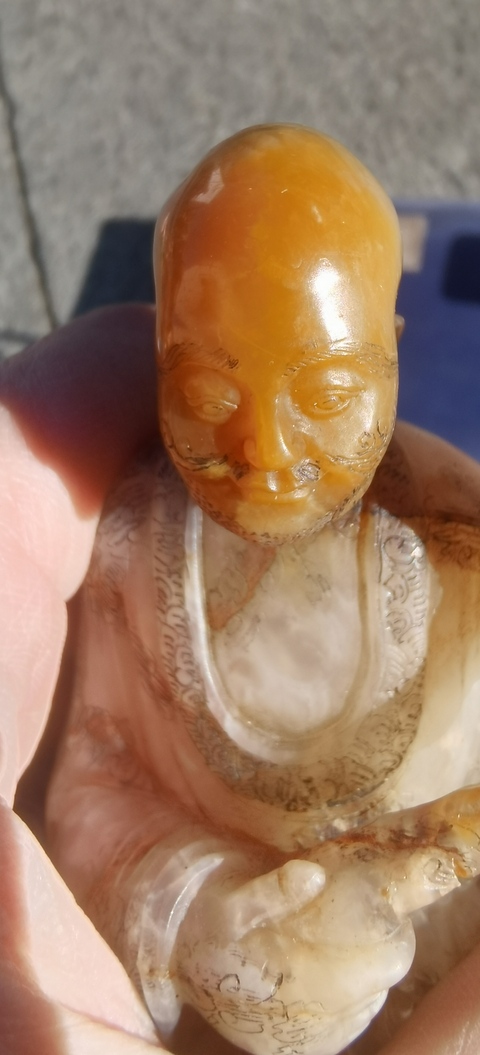 古玩雜項(xiàng)老撾石人物擺件真品鑒賞圖