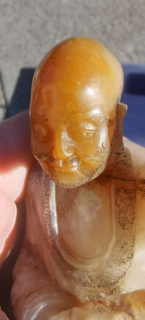 古玩雜項(xiàng)老撾石人物擺件真品鑒賞圖