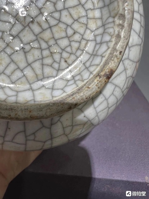 古玩陶瓷哥釉瓶真品鑒賞圖