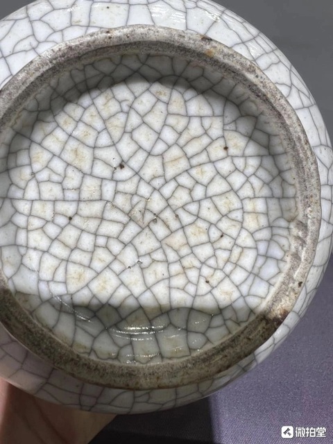 古玩陶瓷哥釉瓶真品鑒賞圖